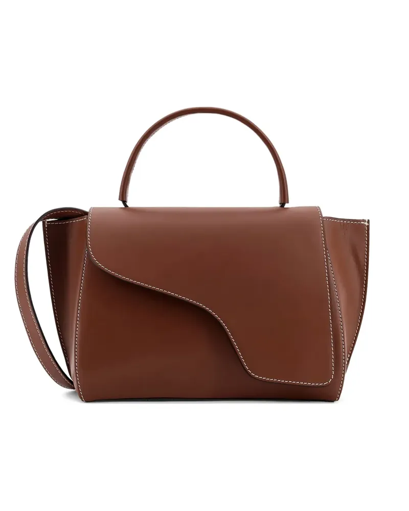 ATP Atelier Arezzo Tote Bag mit Kontrastnähten - Braun Braun