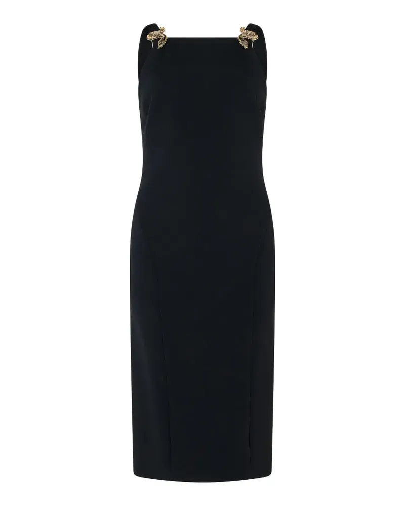 Roberto Cavalli snake-detail midi dress - Schwarz Schwarz