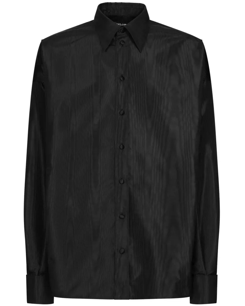 Dolce & Gabbana Hemd mit Schleife - Schwarz Schwarz