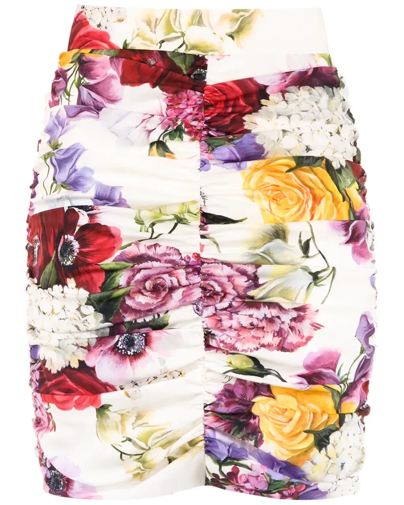 Dolce & Gabbana Minirock mit Blumen-Print - Mehrfarbig Mehrfarbig