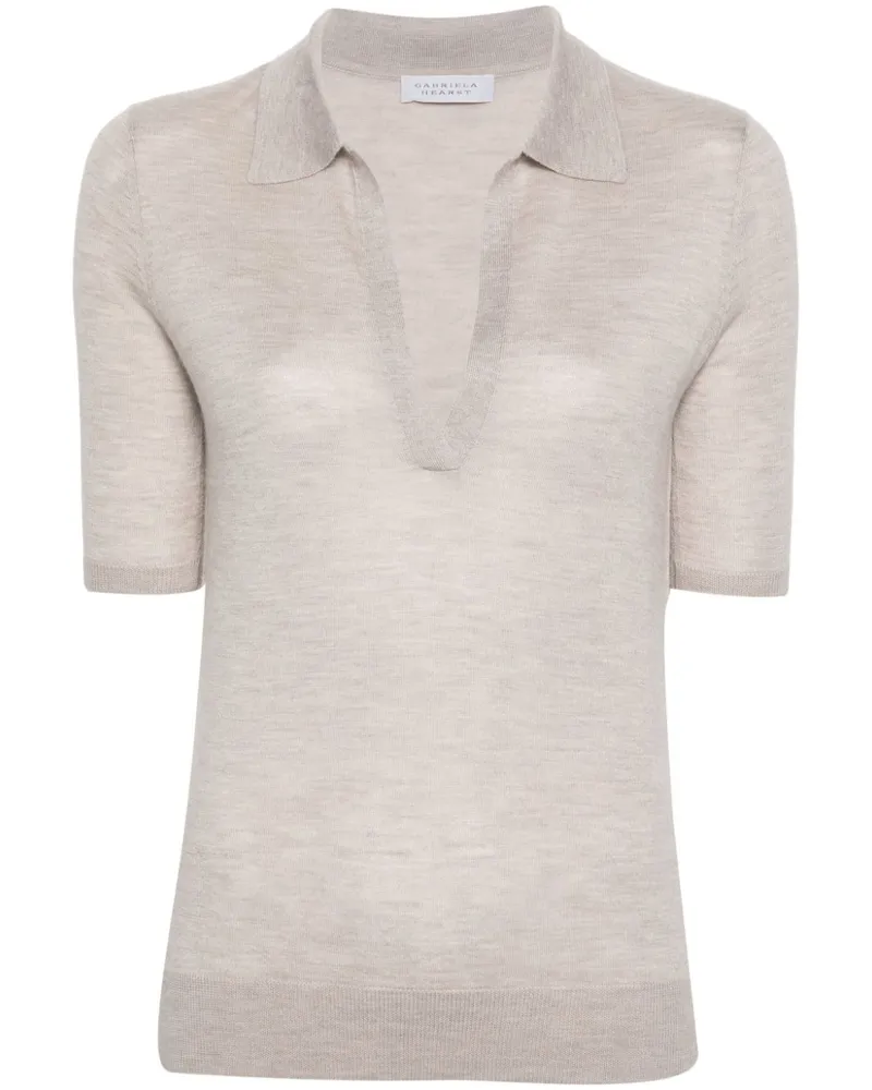 Gabriela Hearst Fein gestricktes Frank Poloshirt - Nude Nude
