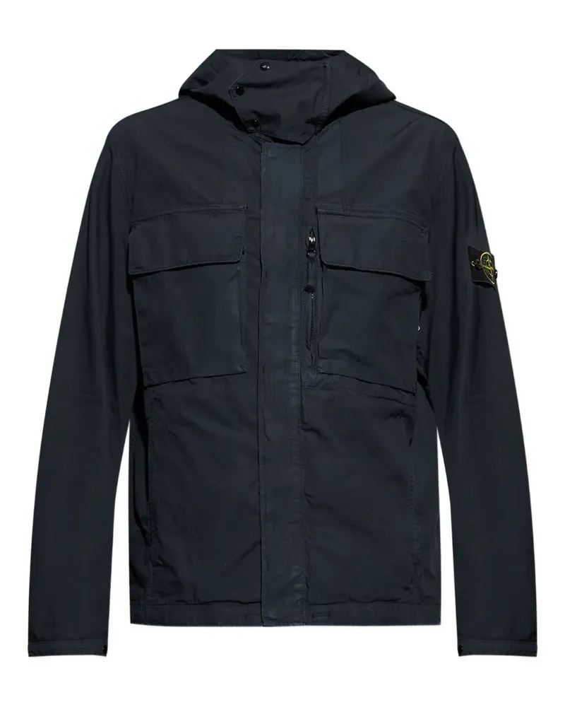 Stone Island Kapuzenjacke mit aufgesetzten Taschen - Blau Blau