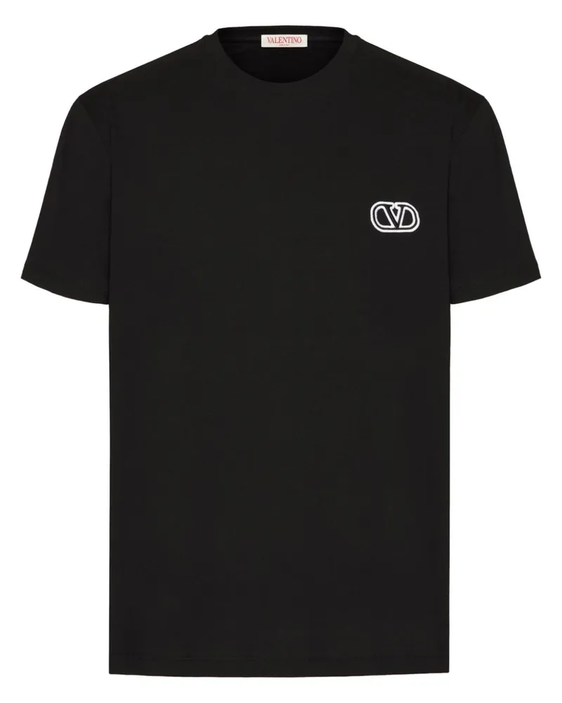 Valentino Garavani T-Shirt mit VLogo Signature - Schwarz Schwarz