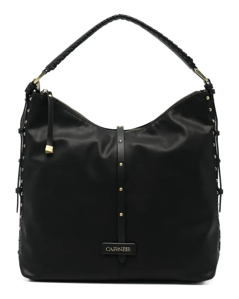 CAFèNOIR  Schultertasche mit Nieten - Schwarz Schwarz