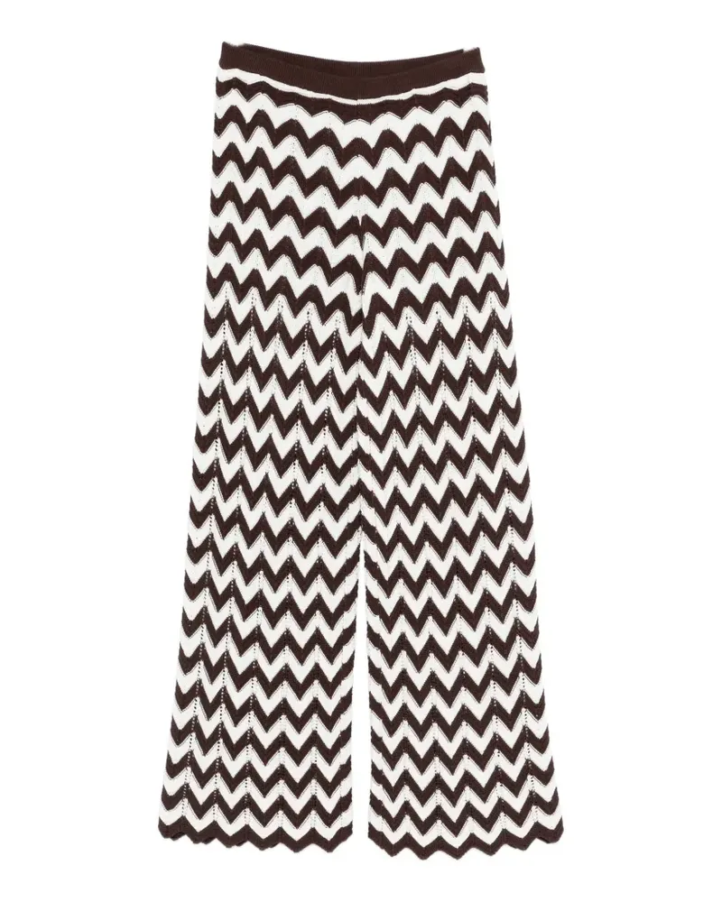 Maje zig zag straight trousers - Braun Braun