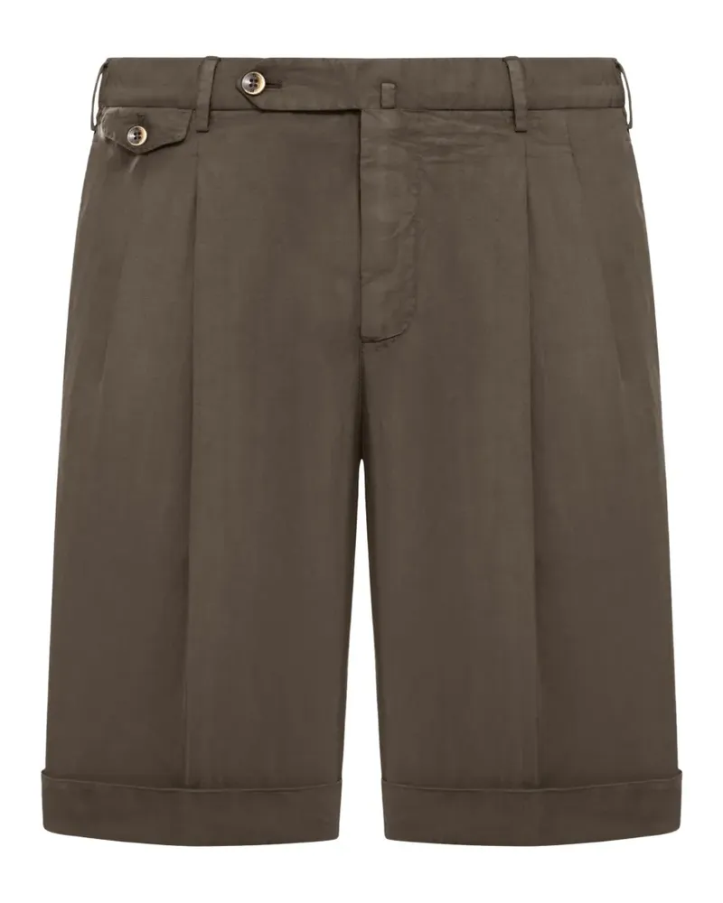 PT TORINO pleated turn-up shorts - Braun Braun