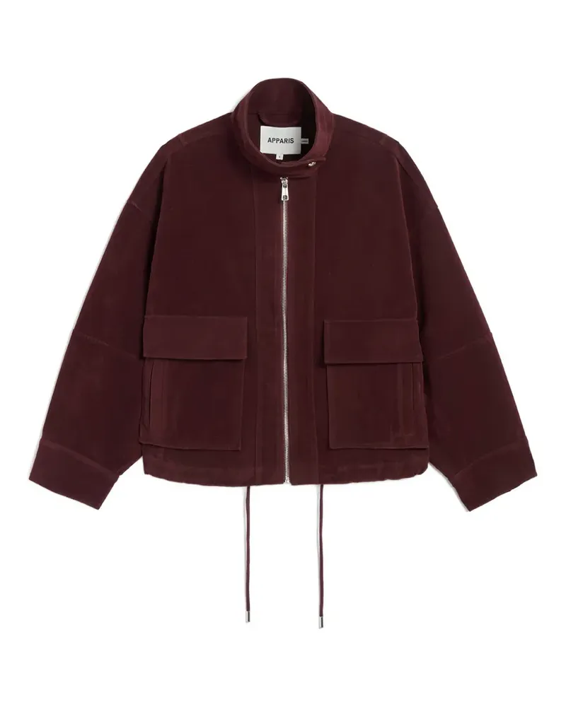 APPARIS Kate faux-suede bomber jacket - Rot Rot