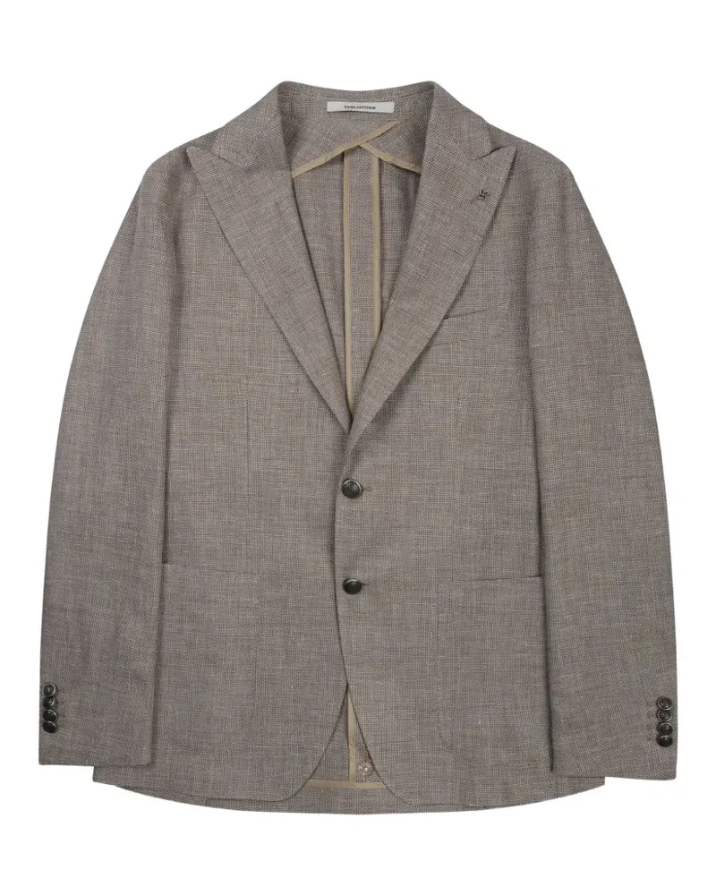 Tagliatore peak-lapel single-breasted blazer - Nude Nude