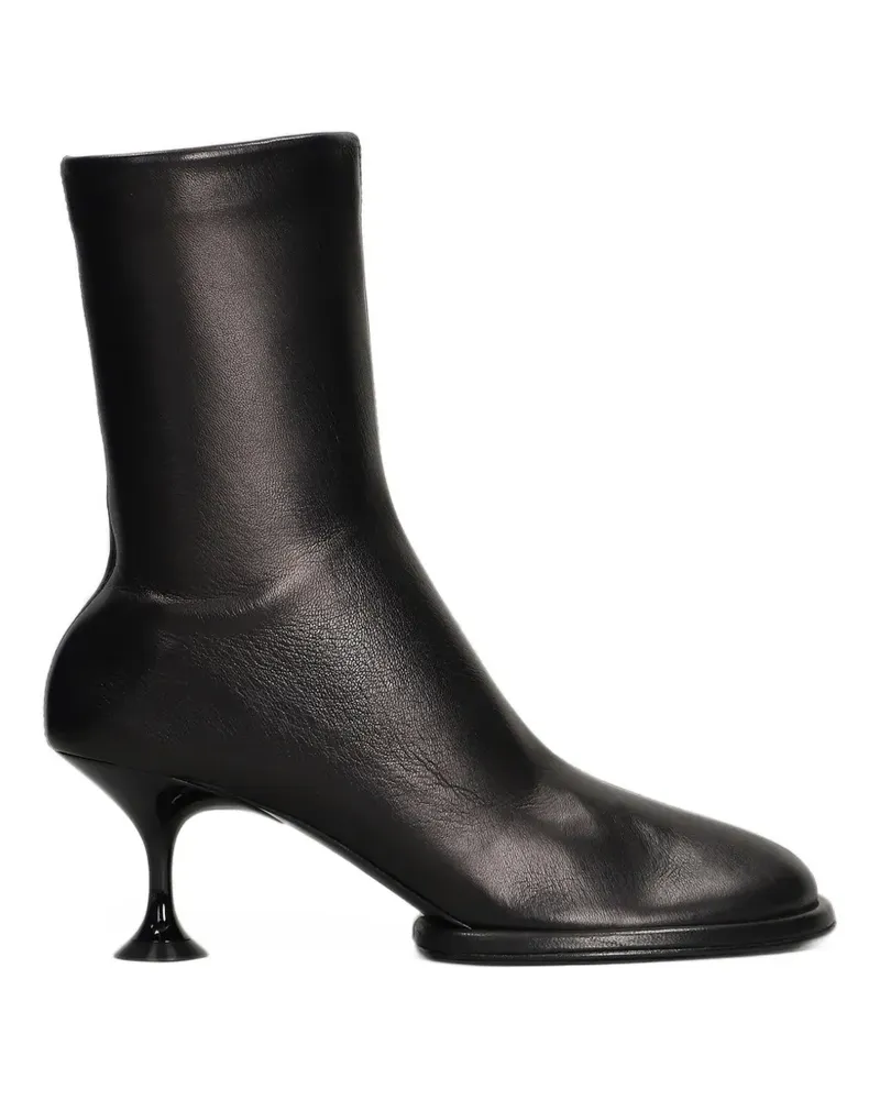 Sergio Rossi pointed-toe kitten-heel ankle boots - Schwarz Schwarz