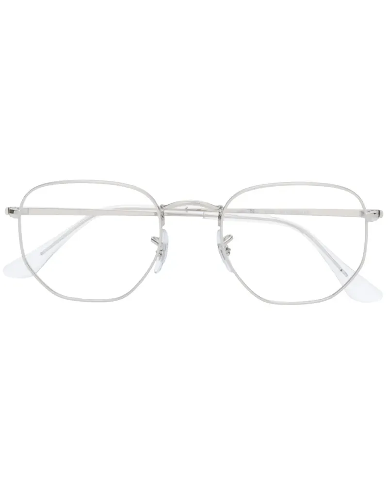 Ray Ban Brille mit geometrischem Gestell - Silber Silber