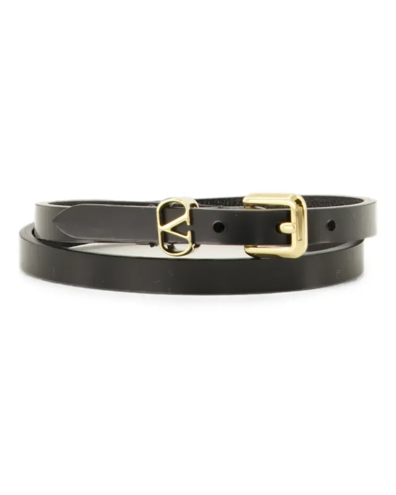 Valentino Garavani VLogo double-wrap bracelet - Schwarz Schwarz