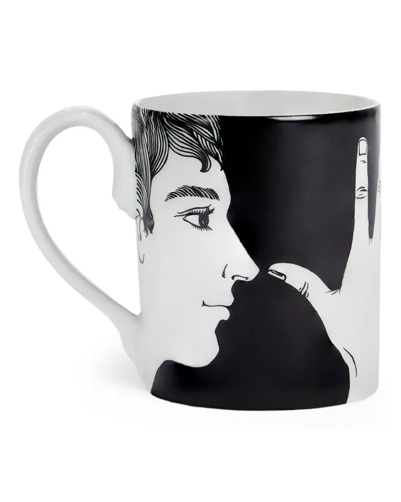 Fornasetti Marameo Tasse - Schwarz Schwarz