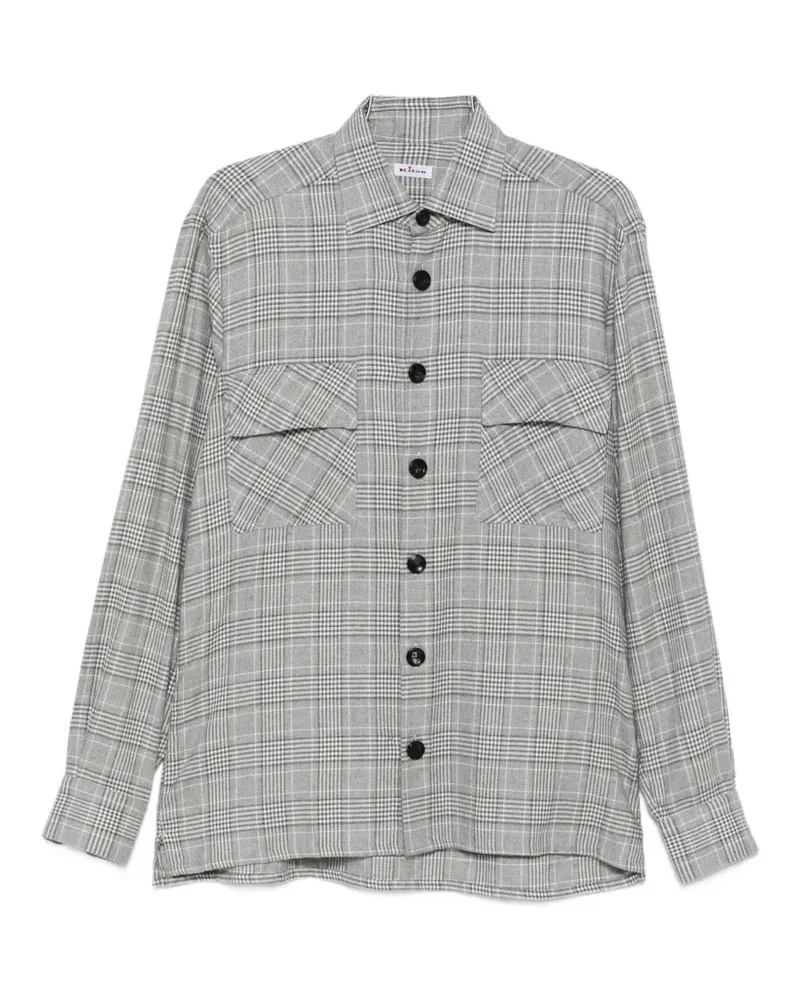 Kiton Prince of Wales check shirt - Grau Grau