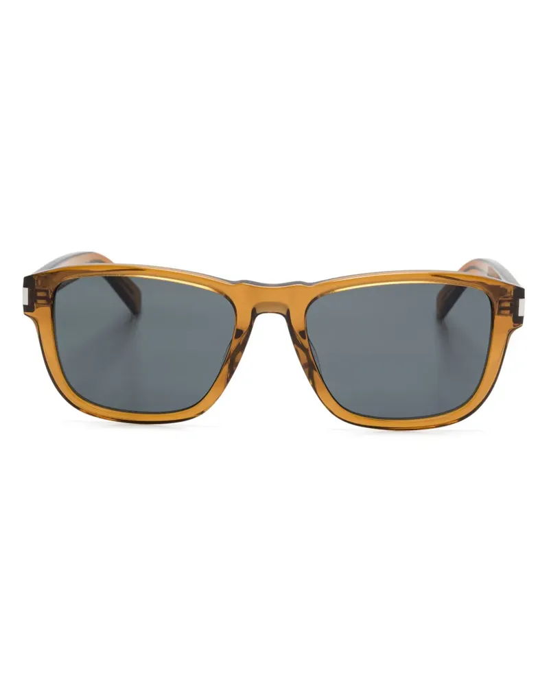 Saint Laurent Sonnenbrille mit eckigem Gestell - Braun Braun