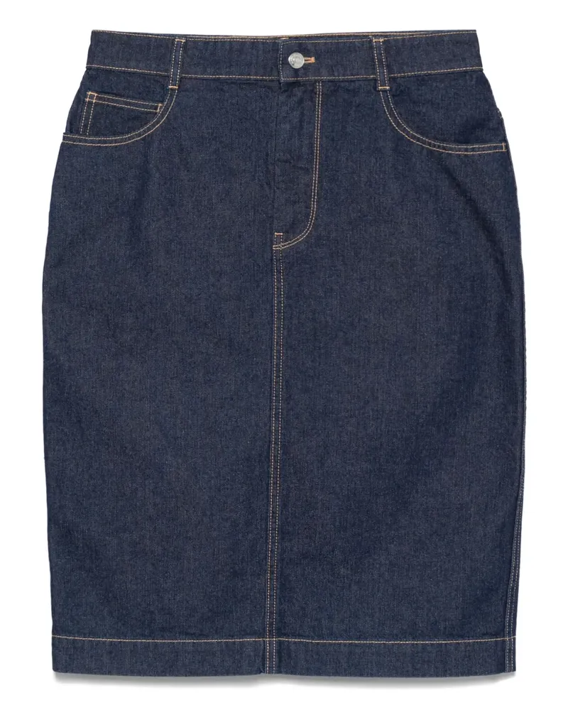 Kitsuné Midirock aus Denim - Blau Blau