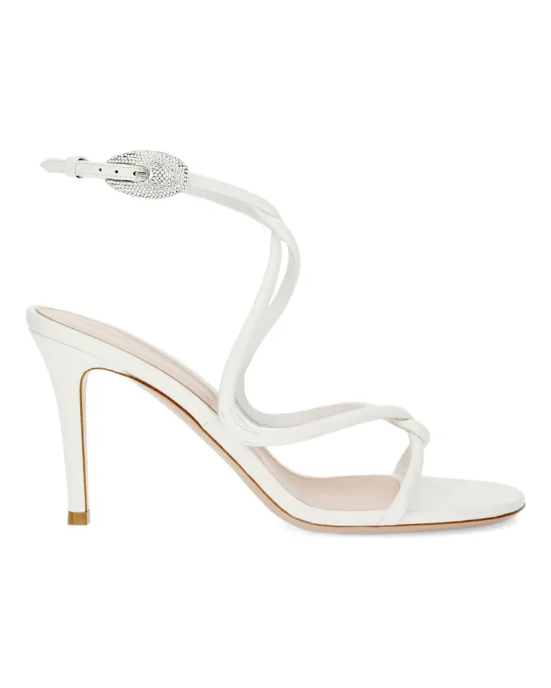 Gianvito Rossi Jungle Mamba Sandalen mit Kristallen - Weiß Weiß