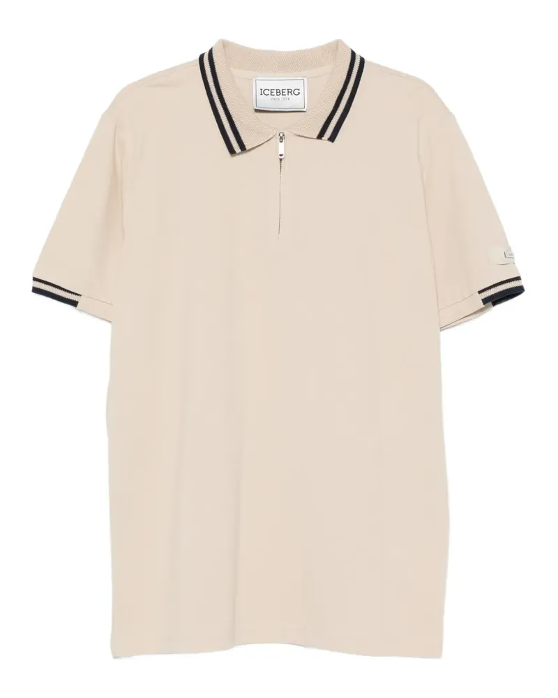 Iceberg zip-fastening polo shirt - Nude Nude