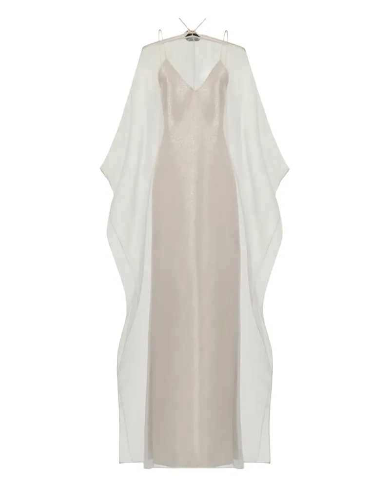 Taller Marmo Sza Camisole-Kleid mit Organza-Overlay - Nude Nude