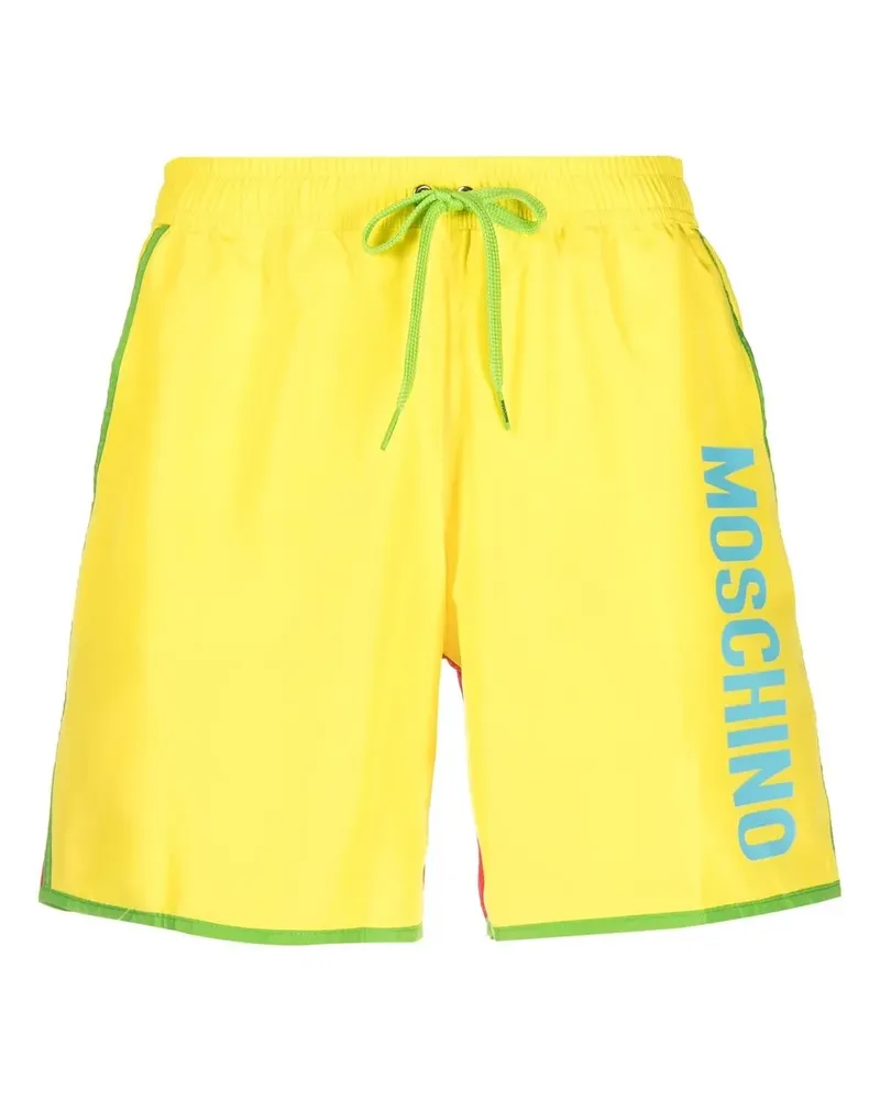 Moschino Badeshorts in Colour-Block-Optik - Gelb Gelb