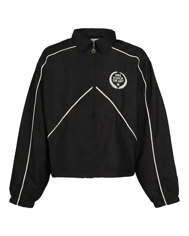 Honor The Gift Honeycomb-ripstop piping track jacket - Schwarz Schwarz