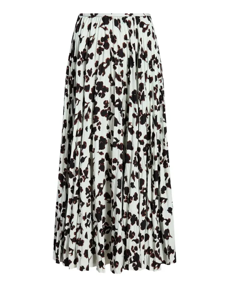 Proenza Schouler Runa Faltenrock mit Print - Weiß Weiß