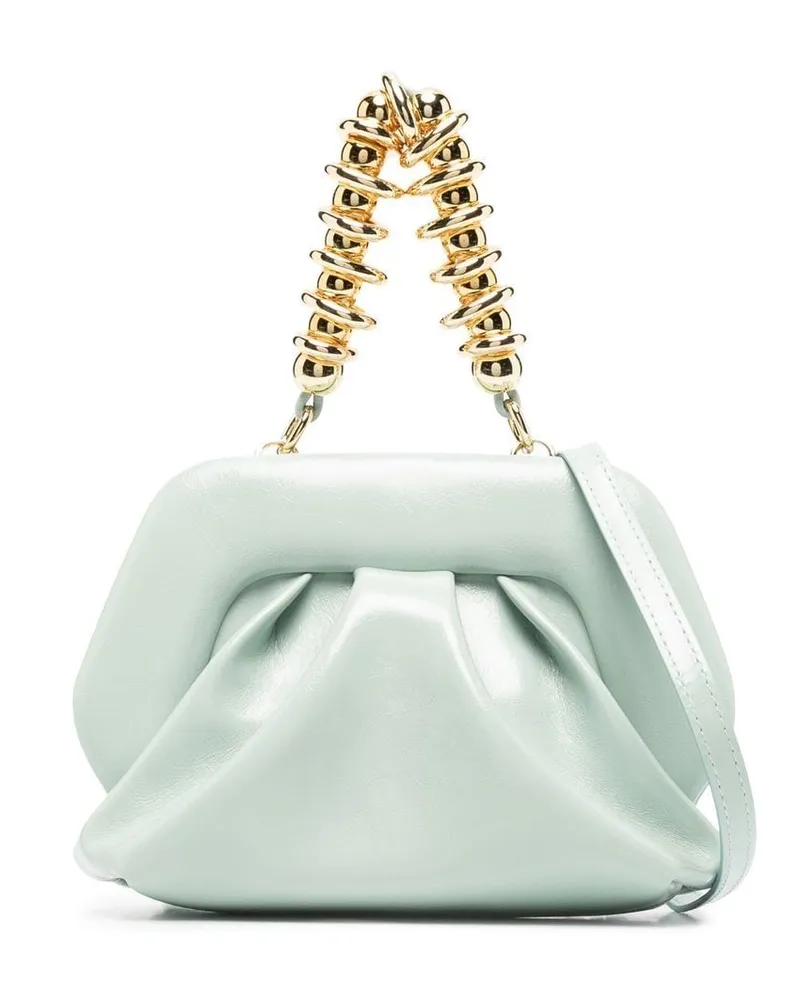 THEMOIRÈ Bios Clutch aus Leder - Grün Grün