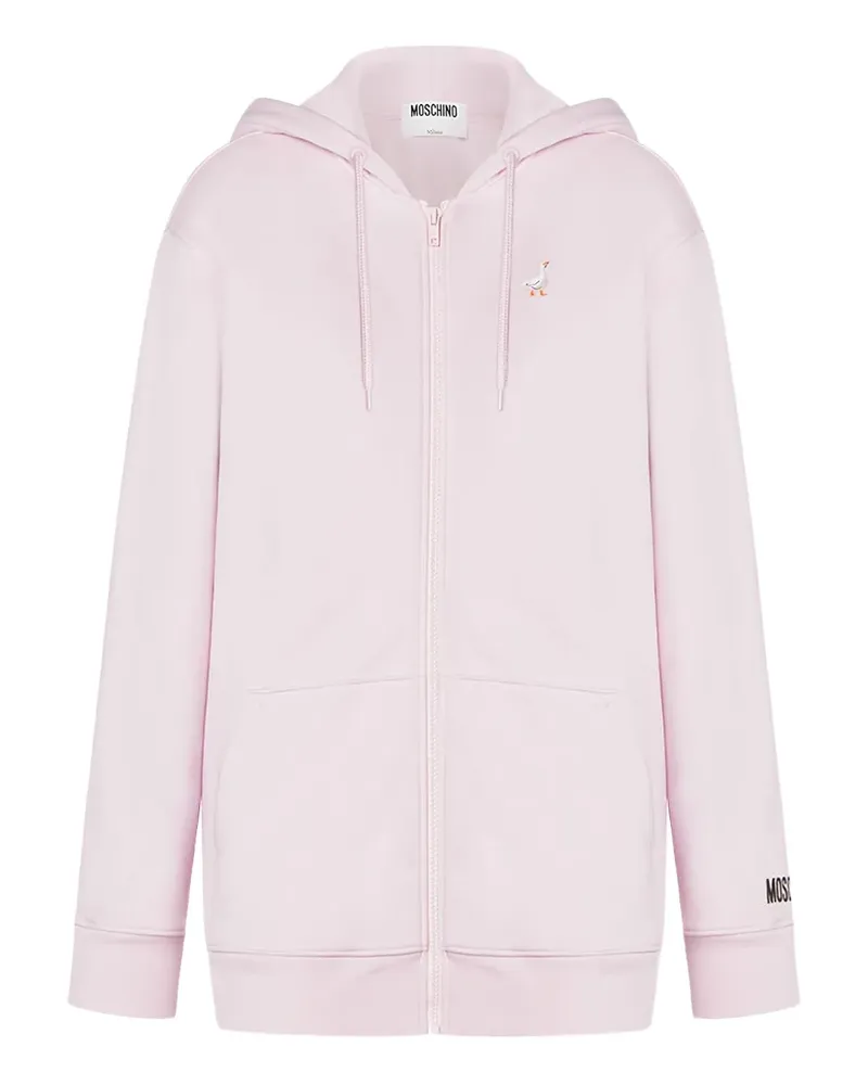 Moschino Kapuzenjacke mit Gänsestickerei - Rosa Rosa