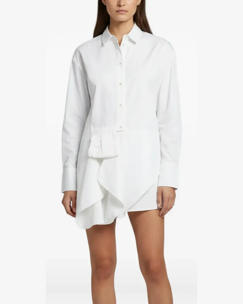 Victoria Beckham asymmetrical cotton shirt - Weiß Weiß