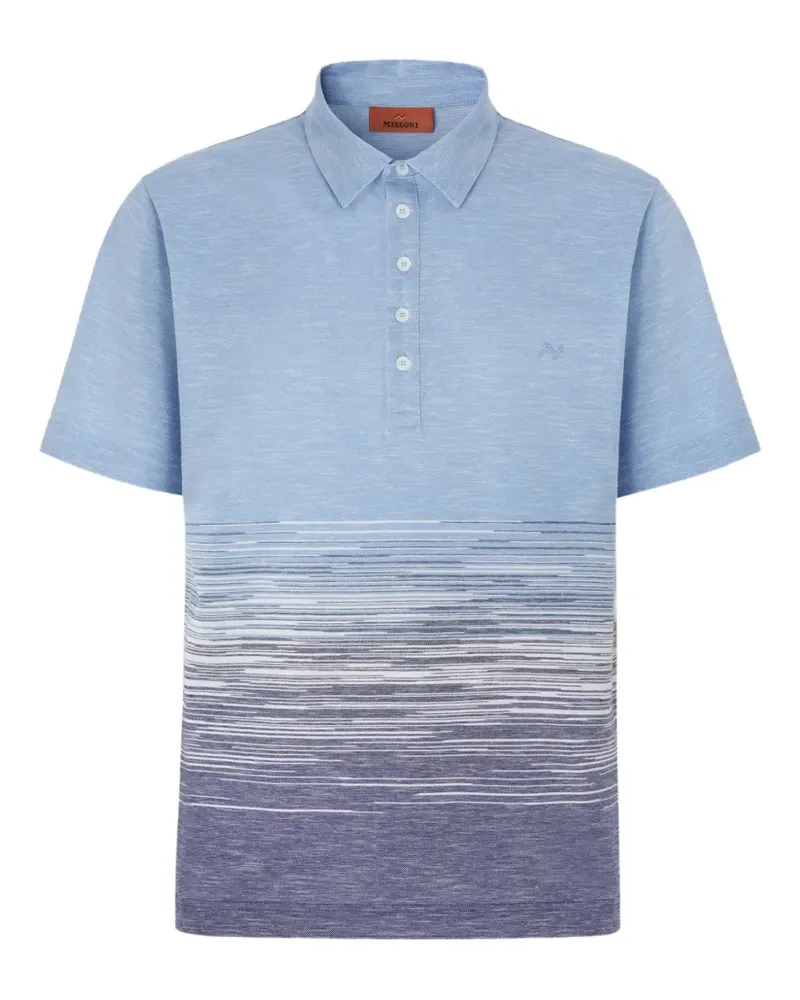 Missoni Poloshirt mit Intarsienmuster - Blau Blau