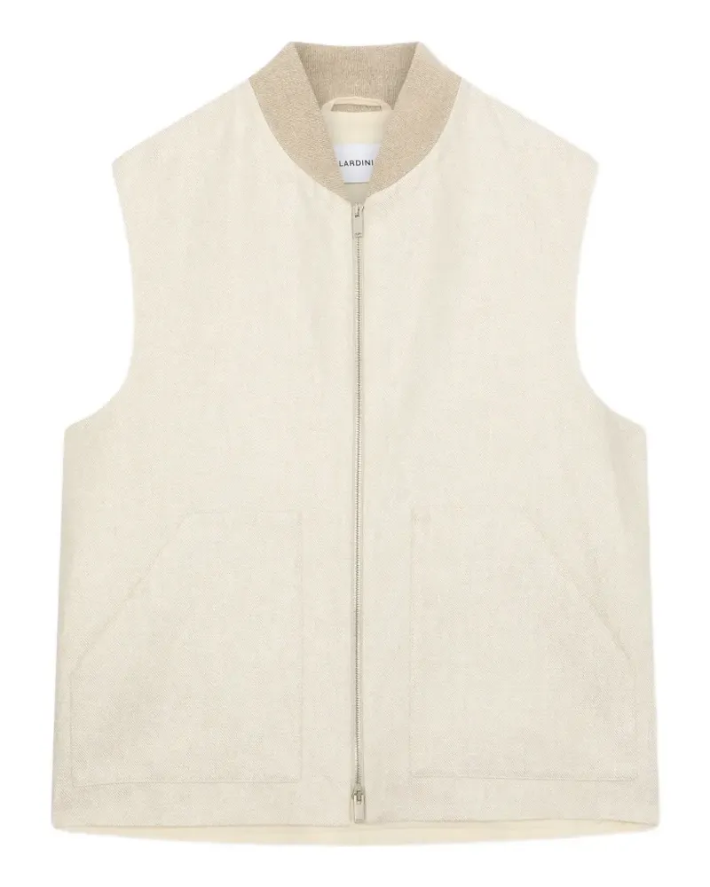 LARDINI Weste aus Leinen - Nude Nude
