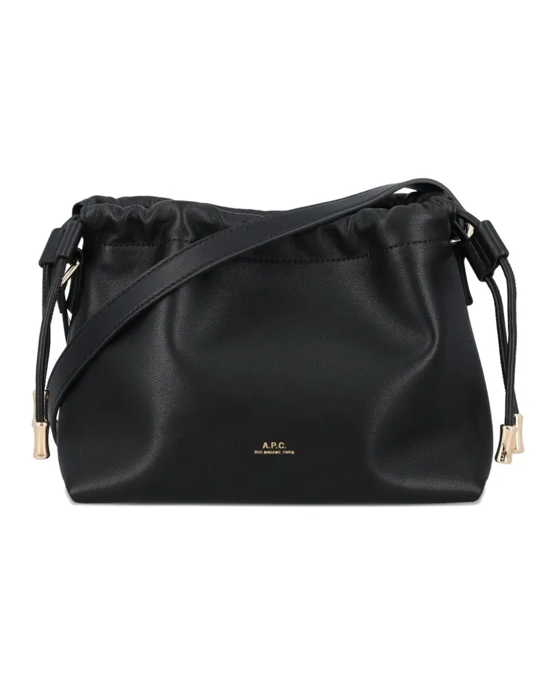 A.P.C. Shopper mit Kordelzug - Schwarz Schwarz