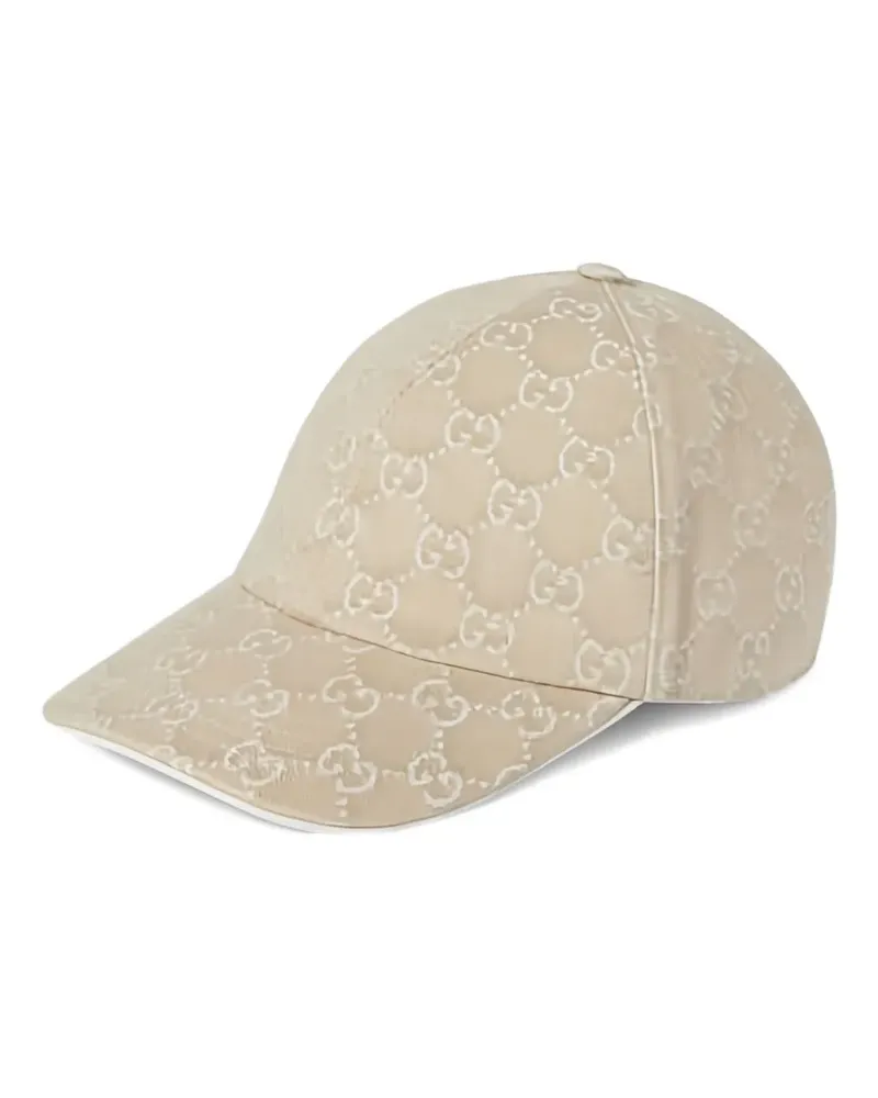 Gucci logo-pattern baseball hat - Nude Nude