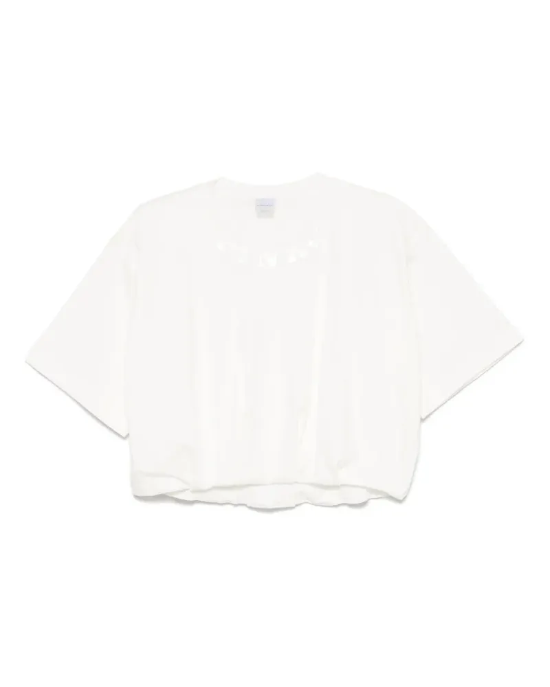 Pinko T-Shirt mit Logo-Print - Weiß Weiß