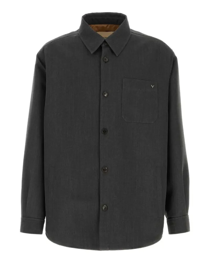 Valentino Garavani VLogo wool overshirt - Grau Grau