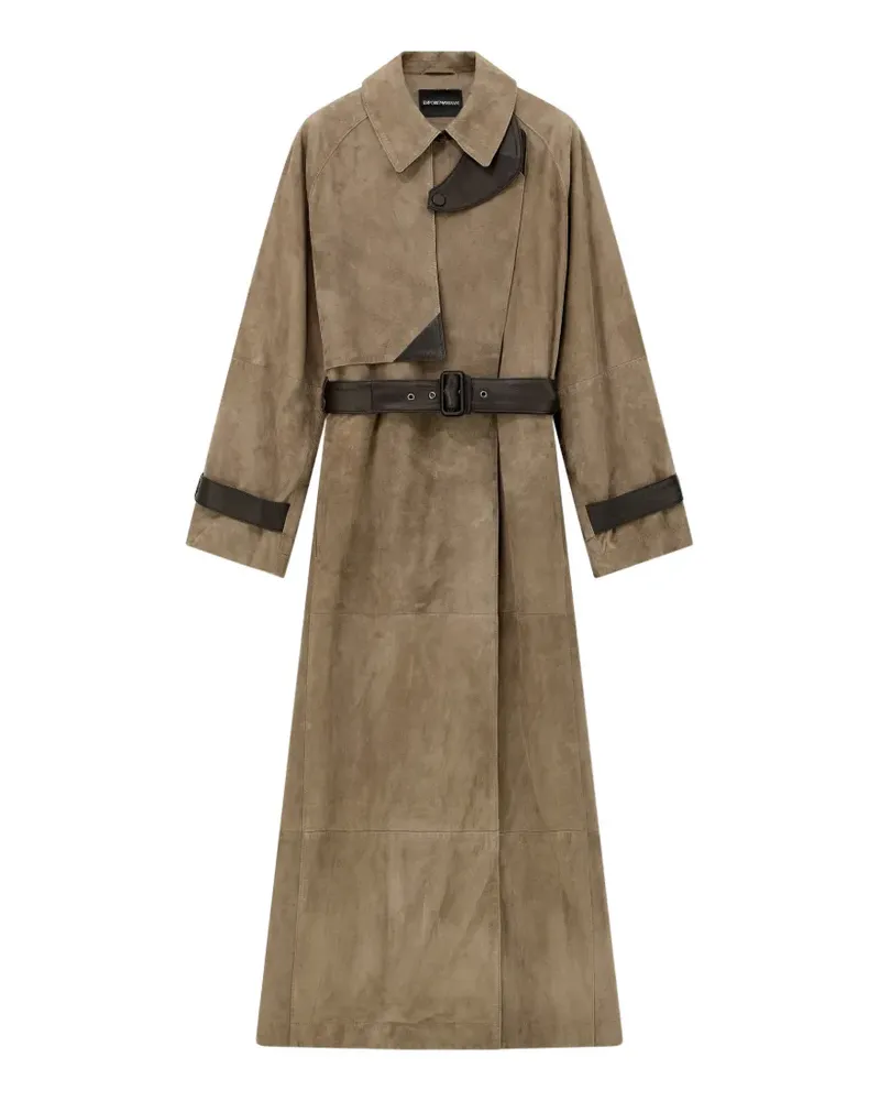 Emporio Armani Trenchcoat aus Ziegenwildleder - Nude Nude