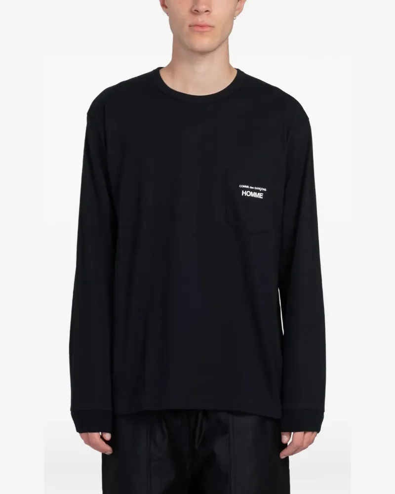 Comme des Garçons logo-print pocket T-shirt - Schwarz Schwarz
