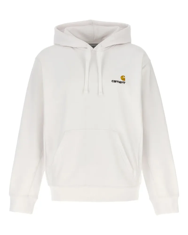 Carhartt WIP Hoodie mit Kängurutasche mit Logo-Stickerei - Weiß Weiß
