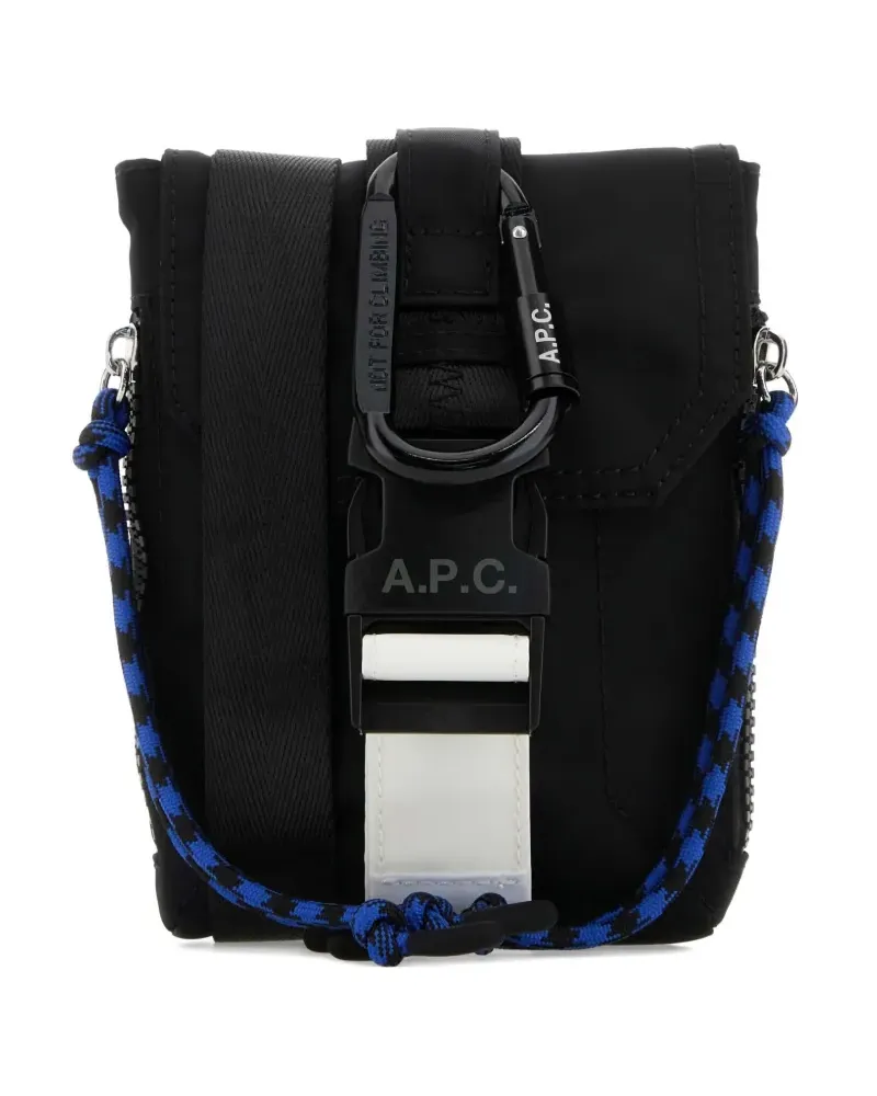 A.P.C. Umhängetasche mit Karabinerriemen - Schwarz Schwarz