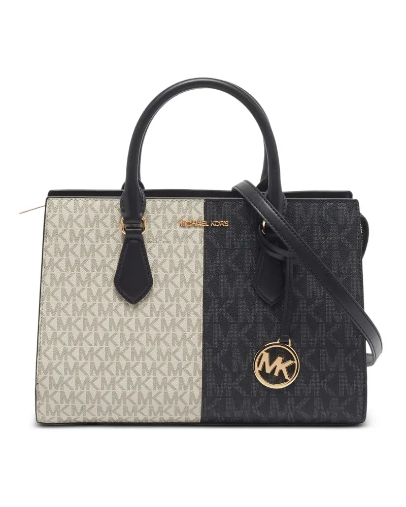 Michael Kors Mittelgroßer Sheila Tote Bag mit Logo - Schwarz Schwarz