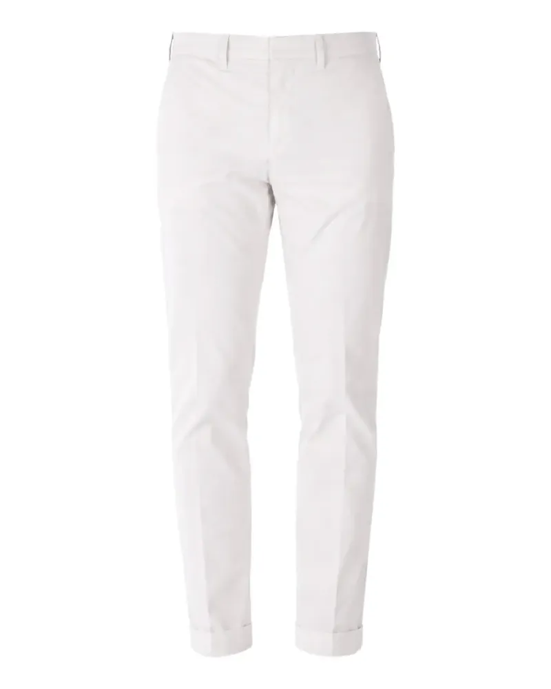 Fay pressed-crease turn-up trousers - Weiß Weiß