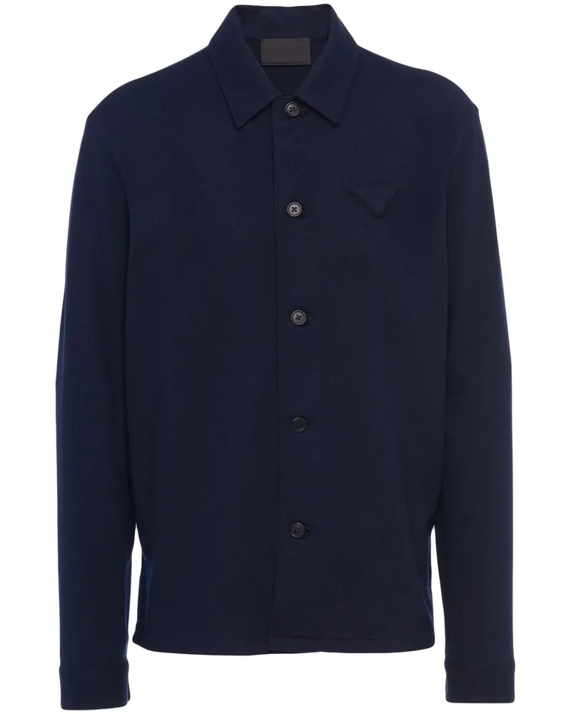 Prada Hemd mit Triangel-Logo - Blau Blau