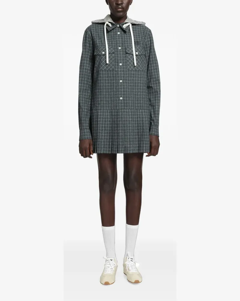 Miu Miu Kariertes Flanellkleid - Blau Blau