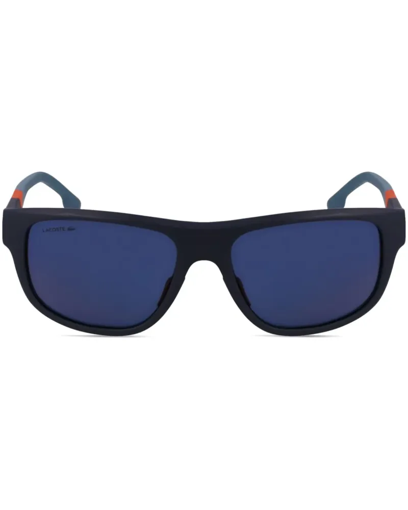 Lacoste Sonnenbrille mit eckigem Gestell - Blau Blau
