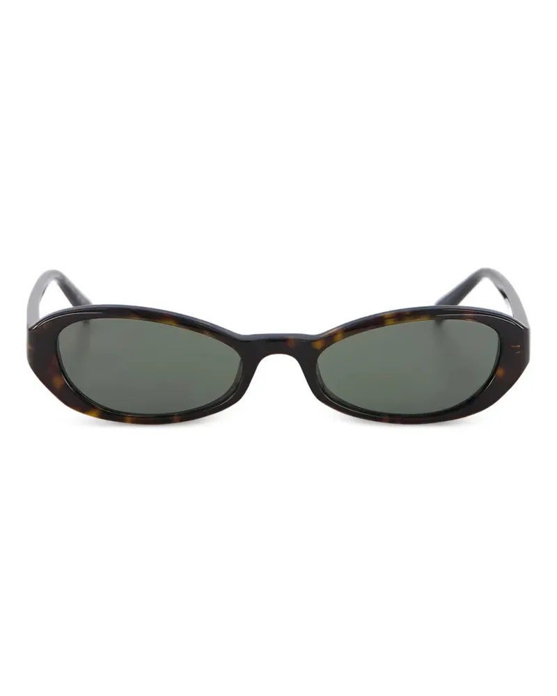 Saint Laurent oval-frame sunglasses - Braun Braun