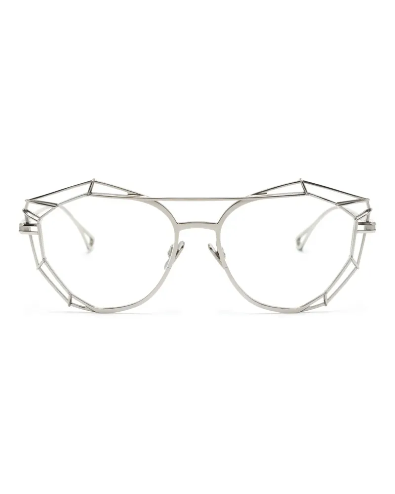 CAZAL 5004 Brille mit geometrischem Gestell - Silber Silber