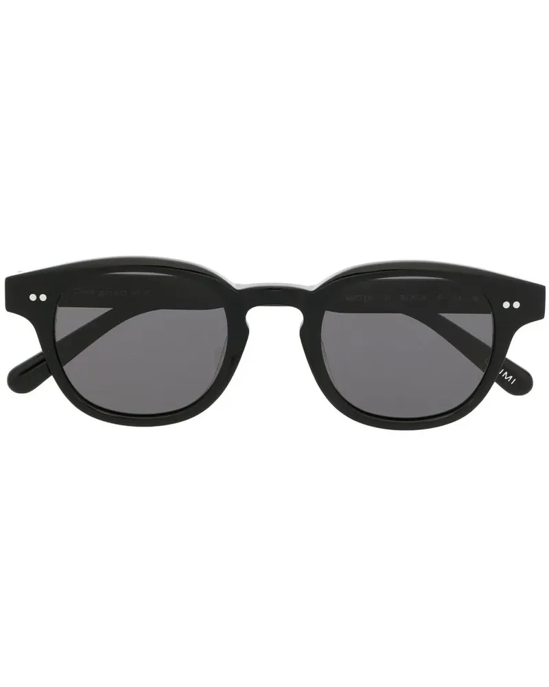 CHIMI 01M Sonnenbrille mit rundem Gestell - Schwarz Schwarz