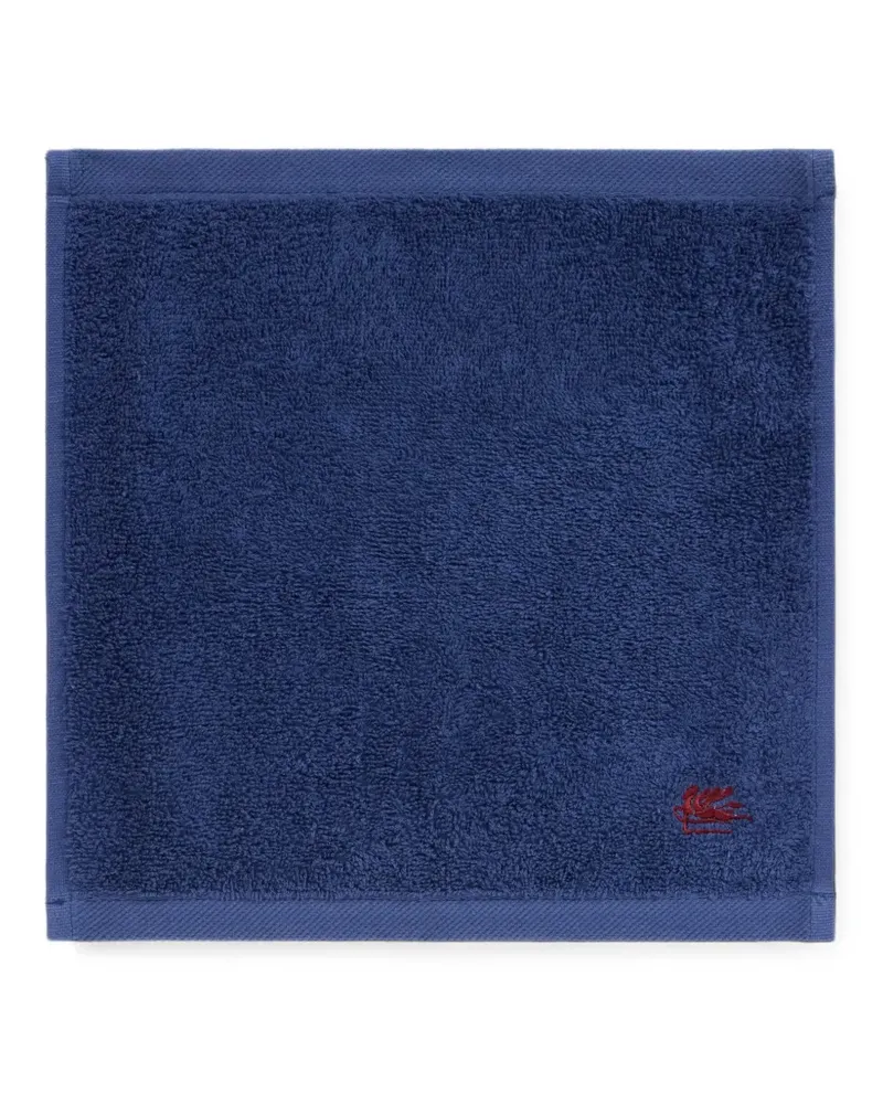 Etro Pegaso Frottee-Handtücher und passender Korb (5er-Set) - Blau Blau
