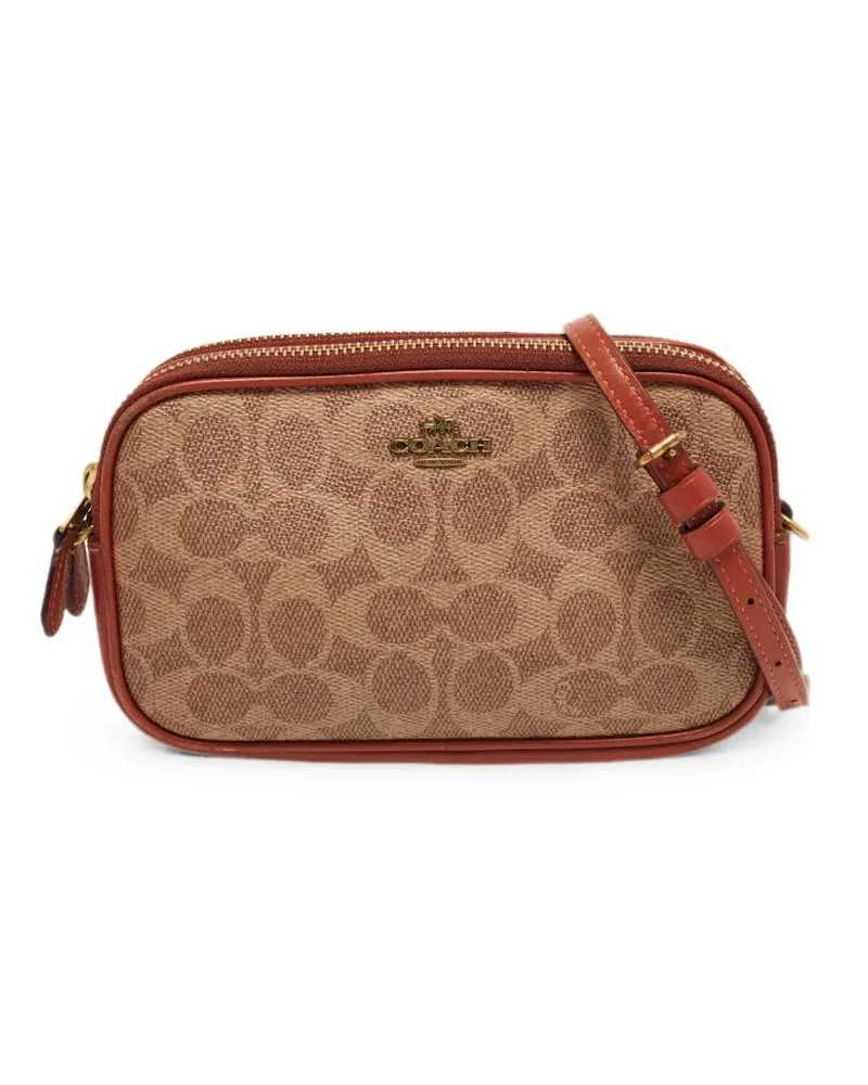 Coach double-zip cross body bag - Nude Nude