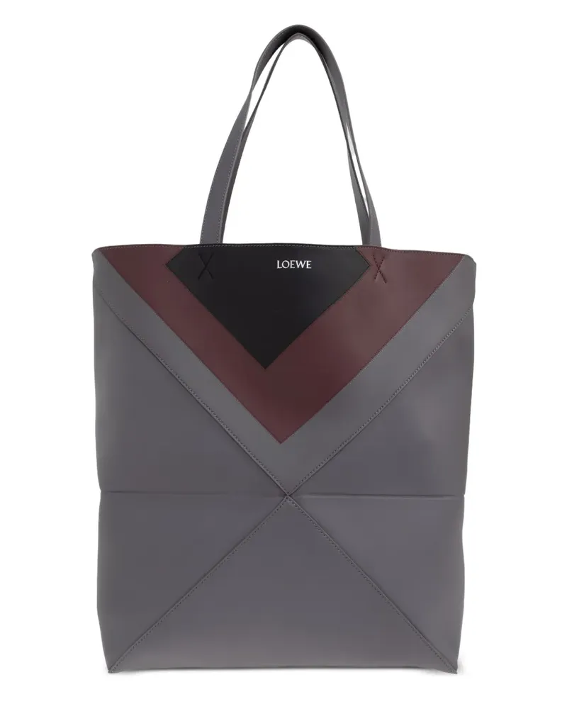 Loewe Große Puzzle Fold Tote Bag - Grau Grau