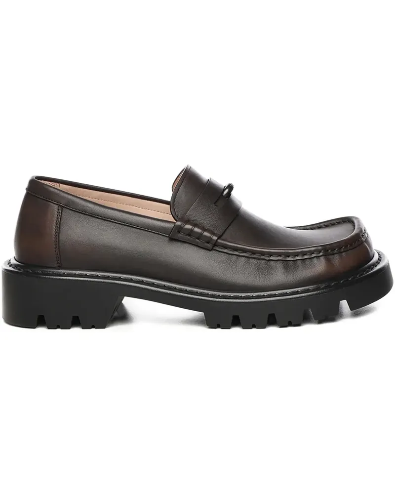Loewe 40mm Sierra lug-sole loafers - Braun Braun